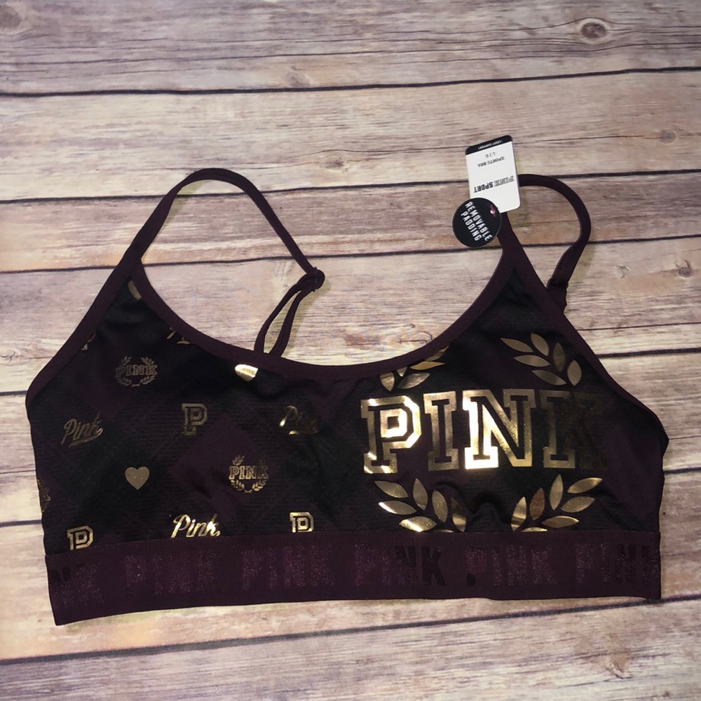 Pink Victoria Secret sports bra